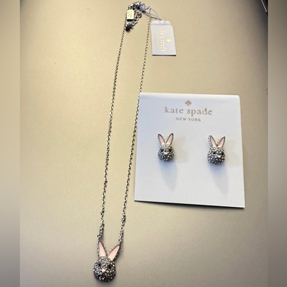 kate spade Jewelry - Kate Spade Make Magic Rabbit set necklace & earrings